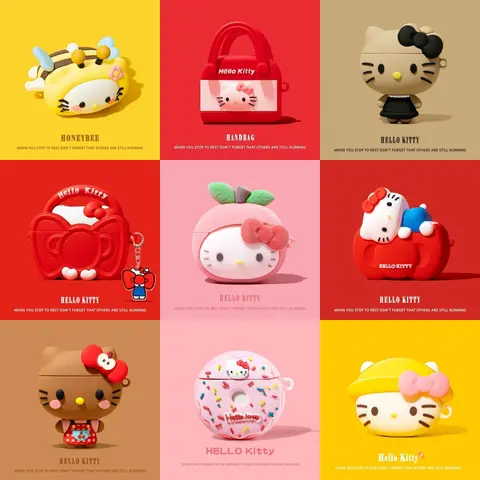 3D Sanrio Hello Kitty Cartoon Earphone Case For AirPods 4 Cute Cases for AirPods Pro 3 Pro2 Charging Cover for AirPods 4 3 2 1