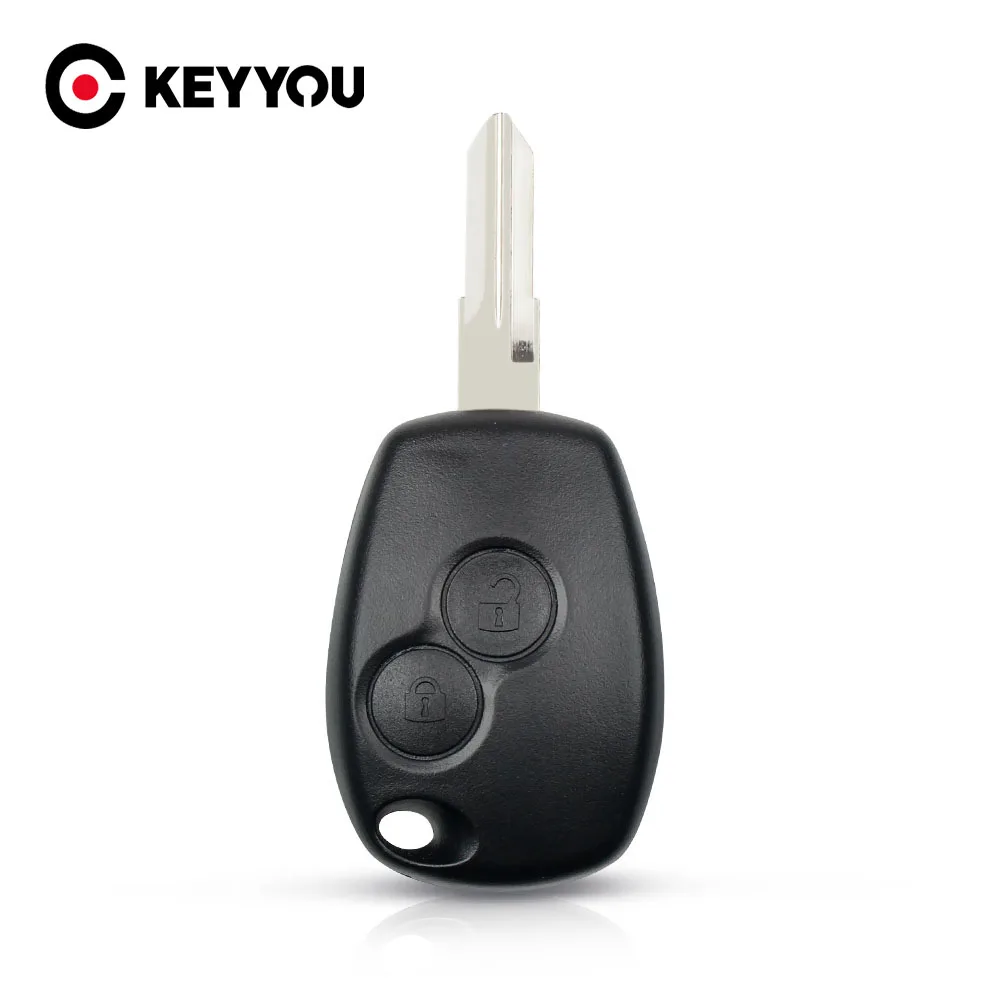 KEYYOU 10pcs/lot 2 Button Remote Key Shell Case Fob For Renault Megan Modus Clio Modus Kangoo Logan Duster Car Alarm Housing