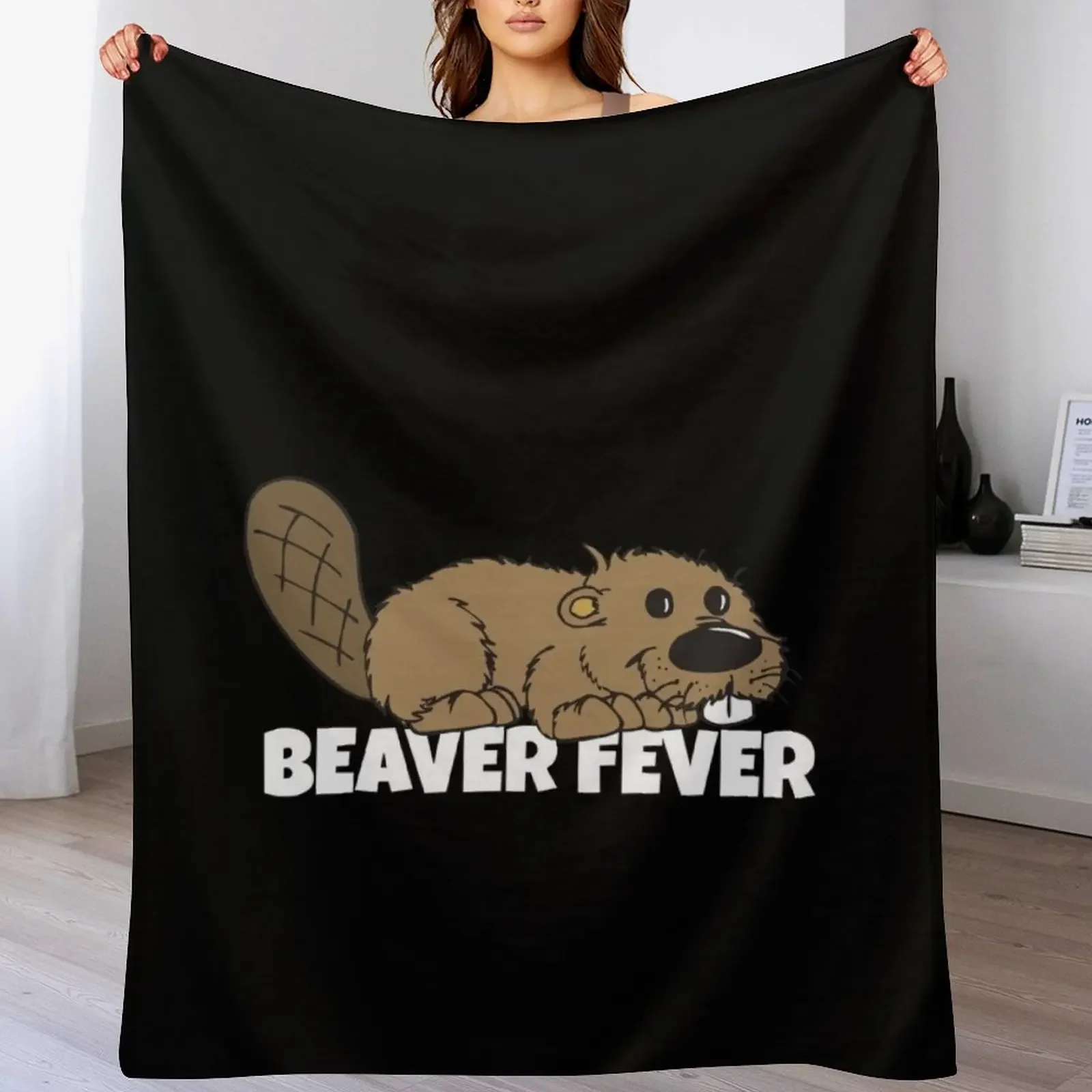 

Beaver Fever Funny Gift Rodent Animal Throw Blanket Soft Beds For Decorative Sofa Bed covers Decoratives Blankets