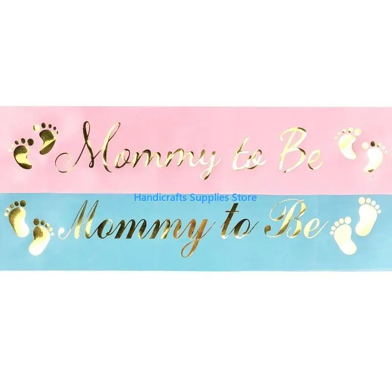 R1WA Pregnancy Maternity Flower Sash Belt Baby Shower Decoration Gender Reveals Decor