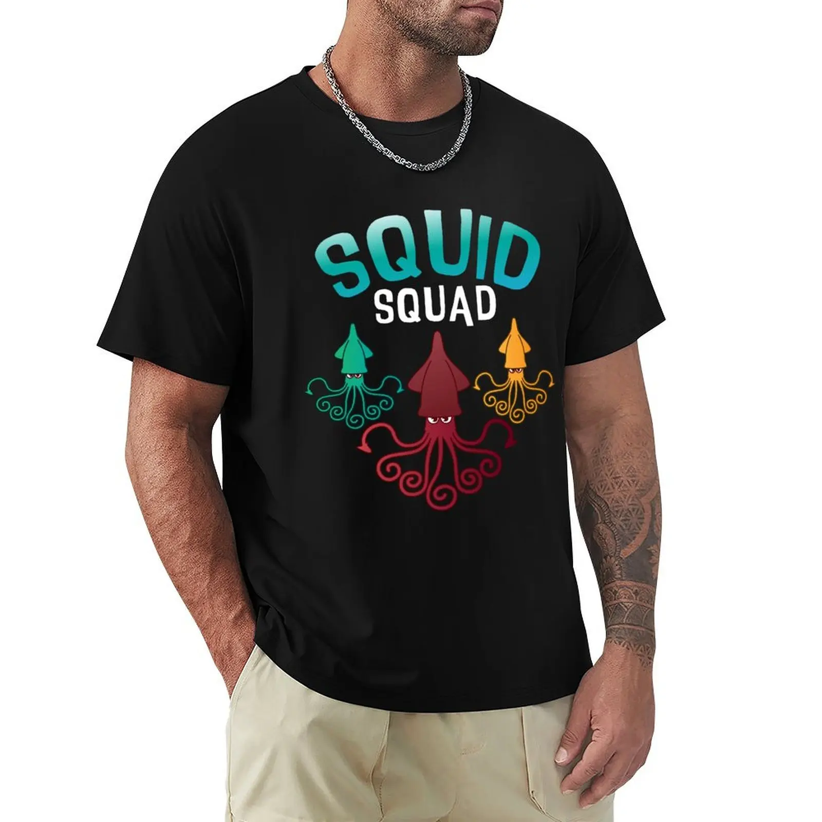 Squid Squad T-Shirt Festival Casual Short Sleeve