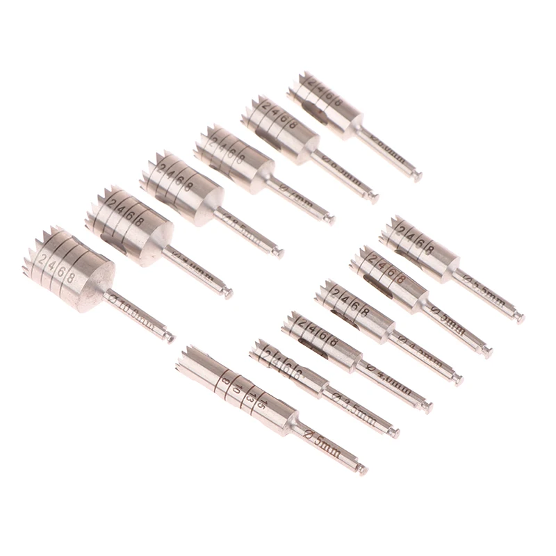 1/12pcs Dental Implant Bone Trephine With Bur Disinfection Holder For Handpiece Surgical Instrument Implant Drill