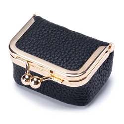 Mini Jewelry Case for Women Fashion Kiss Lock Key Storage Pouch Portable Coin Purse Pendant Necklace Earrings Jewelry Box Bag