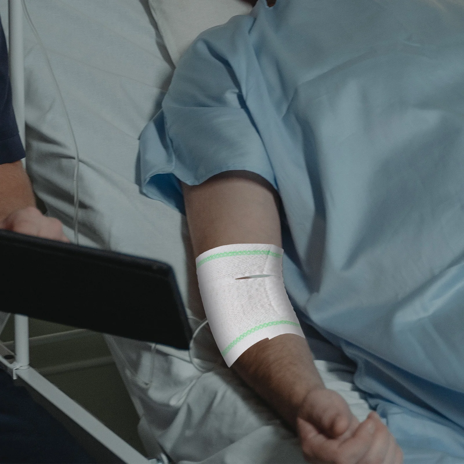 

1 шт., рукав для ухода за руками, дышащая эластичная сетка, защитная трубка, рукав, хлопковая повязка для кормления, зеленая эластичная сетка