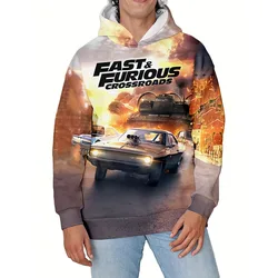 Fast & Furious 3D Print Hoodies Men Casual Oversized Hooded Sweatshirts Harajuku Y2k Tracksuits Pullover Tops Coat Male Clothing