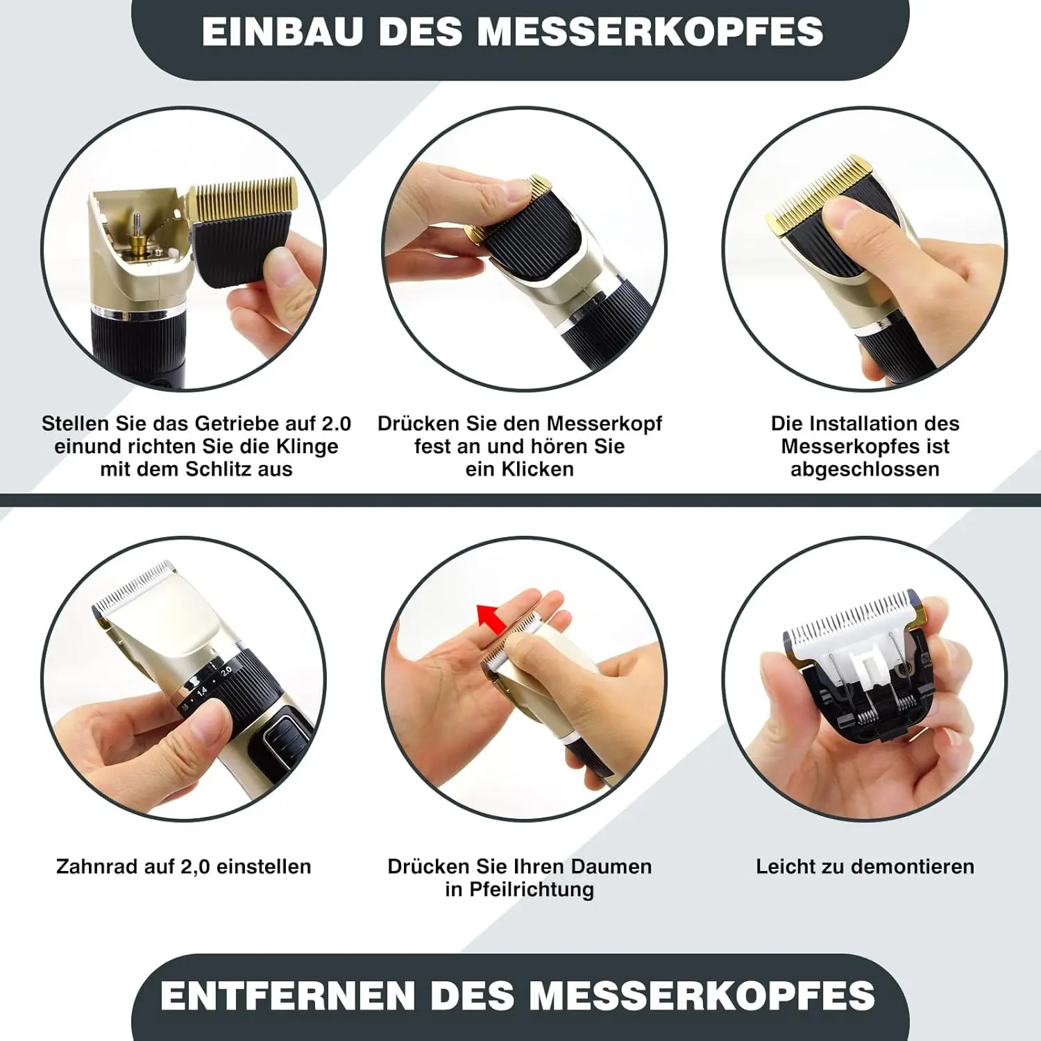 ماكينة تشذيب الحيوانات الأليفة الاحترافية من BRIEFNESS، ماكينة قص الشعر اللاسلكية منخفضة الضوضاء للكلاب/القطط، ماكينة حلاقة للرجال/الأطفال، مجموعات القص