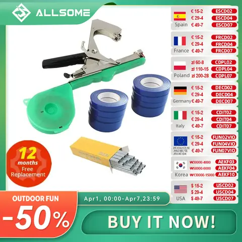 Plant Tying Tool with 10 Rolls Tape Allsome