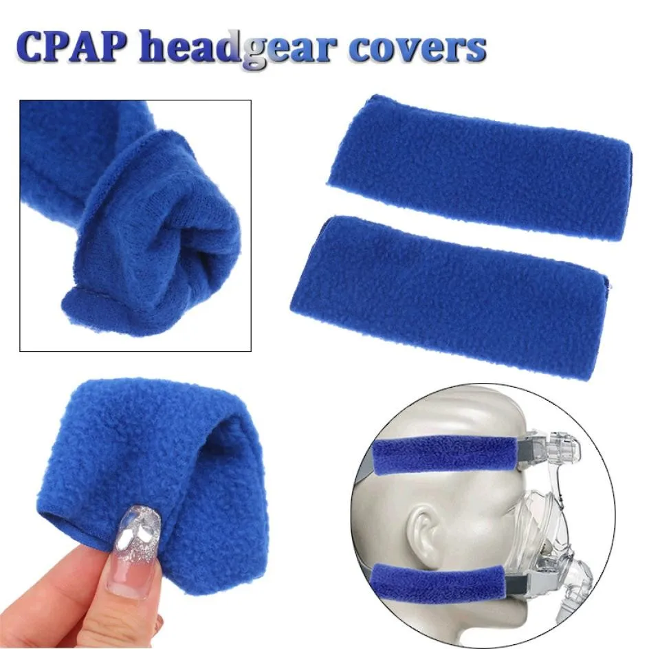 4 pezzi CPAP fascia per capelli copertura per maschera per dormire in pelle scamosciata morbida e confortevole accessori per maschere per alleviare la pressione del viso