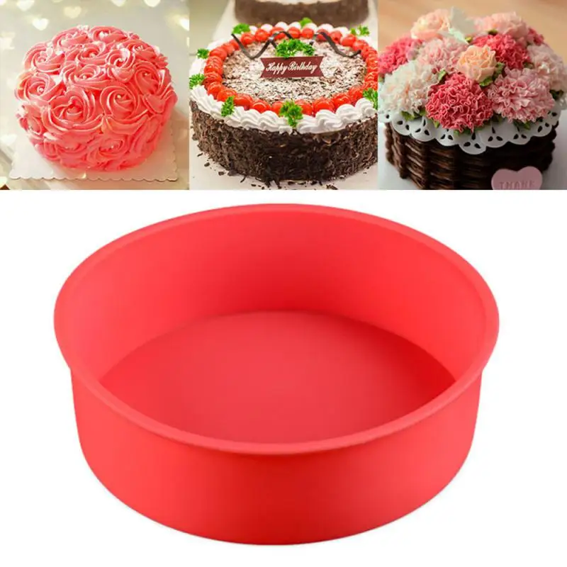 6inch Silicone Cake Mold Tray Pans Round Baking Mold Kitchen Silicone Nonstick Baking Pans Reusable Cake Pans Bakingt Tools