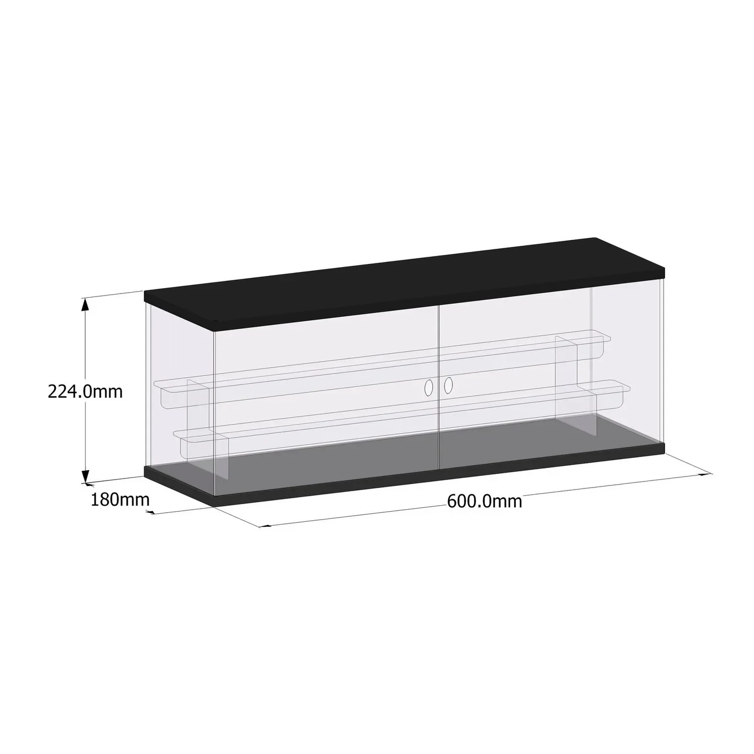 Cool Black Acrylic Blind Box Storage Display Box Bubble Mart Handmade Doll Dust Cover Dormitory Building Block Model Storage Box