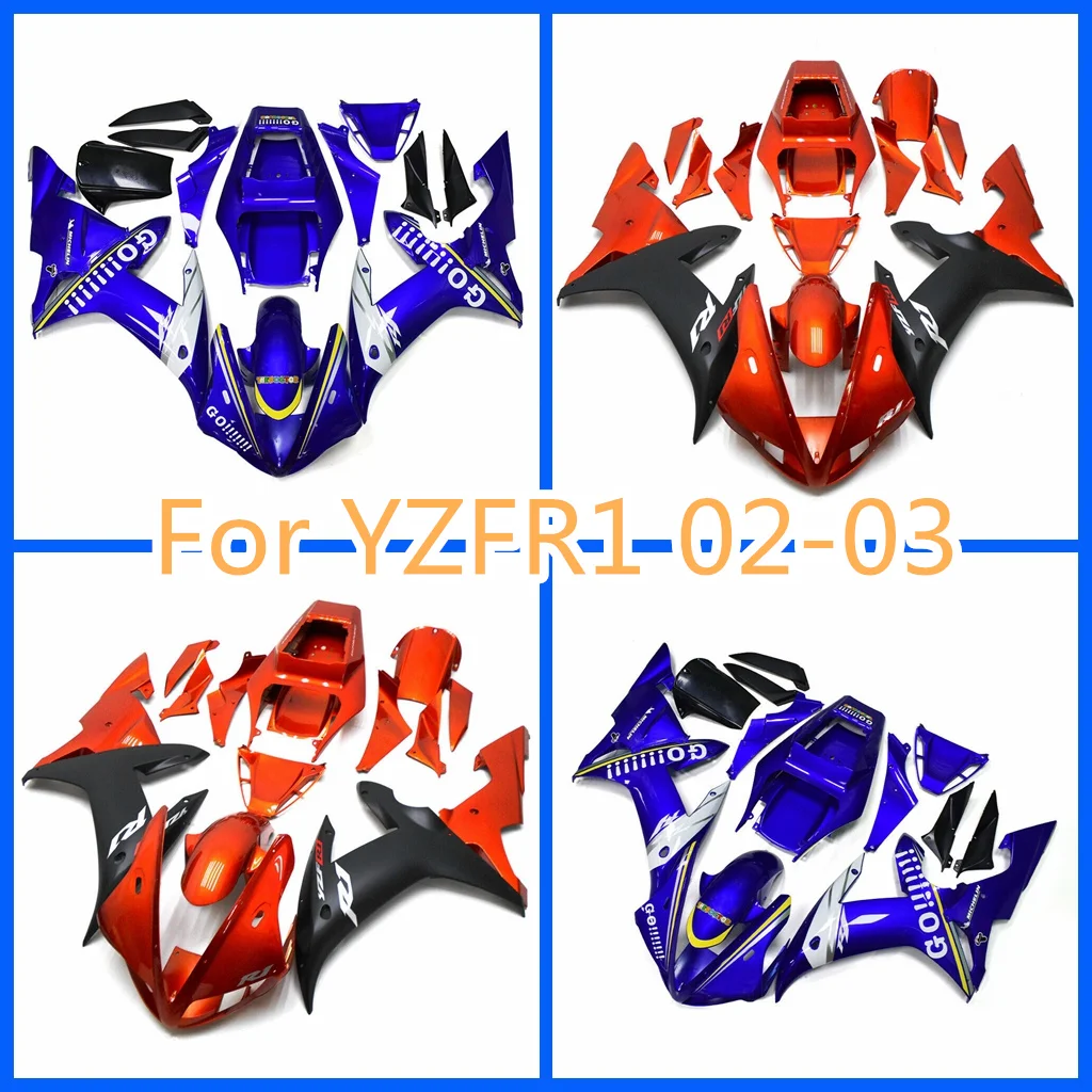 Bodywork Kit for YAMAHA YZF-1000 YZF-R1 YZFR1 02 03 Blue Lucky Body YZF R1 02-03 YZFR 1 2003 Motorcycle Fairing