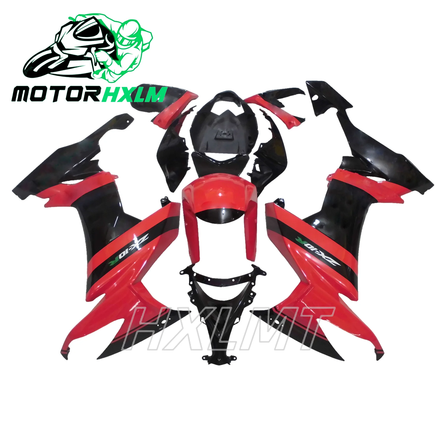 Injection Molded Fairing Kit for Kawasaki ZX10R 2008-2010 Motorcycle Aerodynamic Bodywork with Pre-Drilled Holes 2008 2009 2010