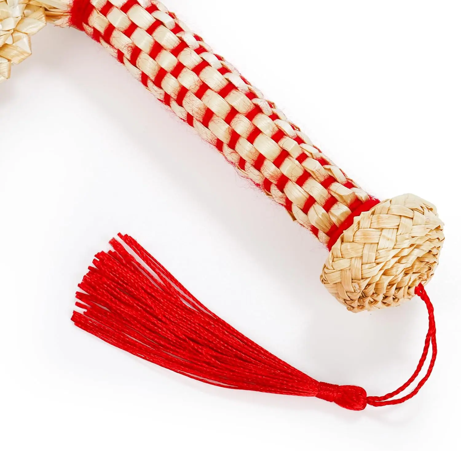 1PC 手作り織ファン夏小麦わらビッグ Pu ファン中国の伝統的なハンドシェイクファンシンプルでナチュラルなタッセル装飾