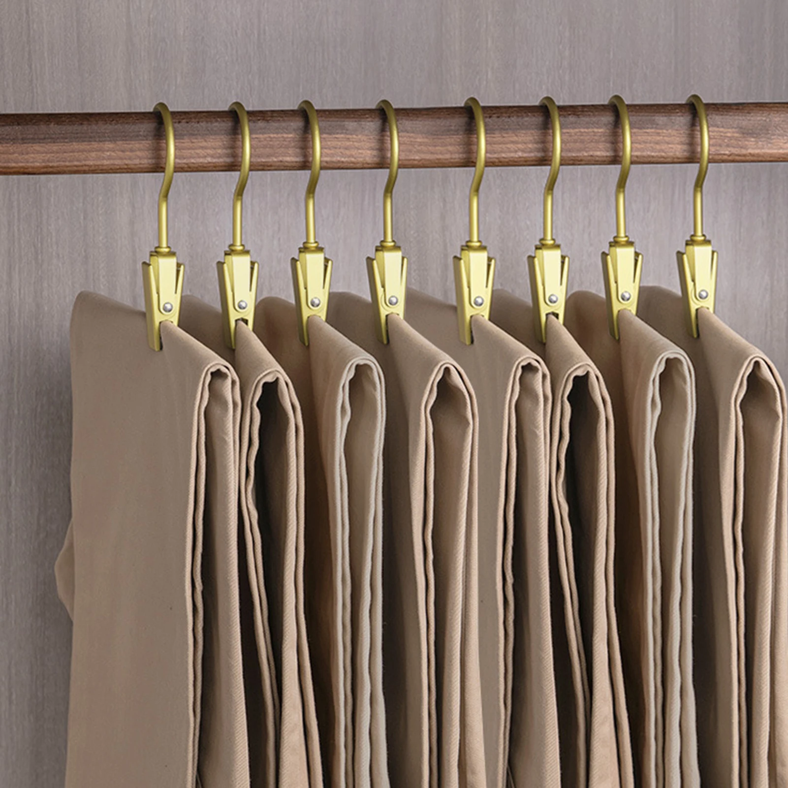 1/5 pz Casa Gancio In Metallo Pinze Pantaloni Vestiti Asciugamano Pantaloni Gancio Pinze con Gancio Appeso Gancio Tenda Armadio Salvaspazio