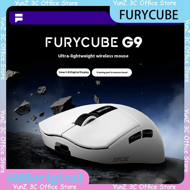 

FURYCUBE G9 Wireless Gaming Mouse Numeric Display Triple Mode PRO Bluetooth Lightweight Office Mouse For Computer And Office
