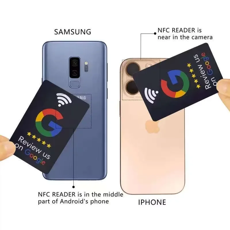 Google Review NFC Card Increase Your Reviews PVC Material Standard Card Size Google Tap To review Card,Boost Business Presence
