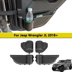Front Rear Door Organizer Tray For 2018 2019 2020 2021 2022 2023 Jeep Wrangler JL 4XE JLU Rubicon Sport Sahara Gladiator JT