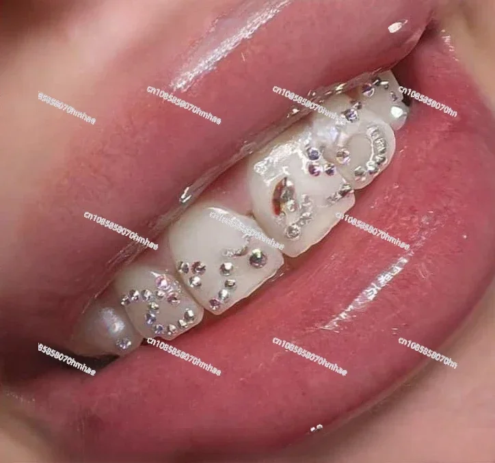 

For 100pcs/Box Tooth Gems Crystal Diamond Teeth Jewelry Denture Acrylic Teeth Decoration