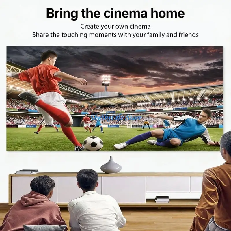 E65E Anti Light Projection Screen Polyester Curtain Project Screen For Indoor And Outdoor Movie 16:9 Widescreen