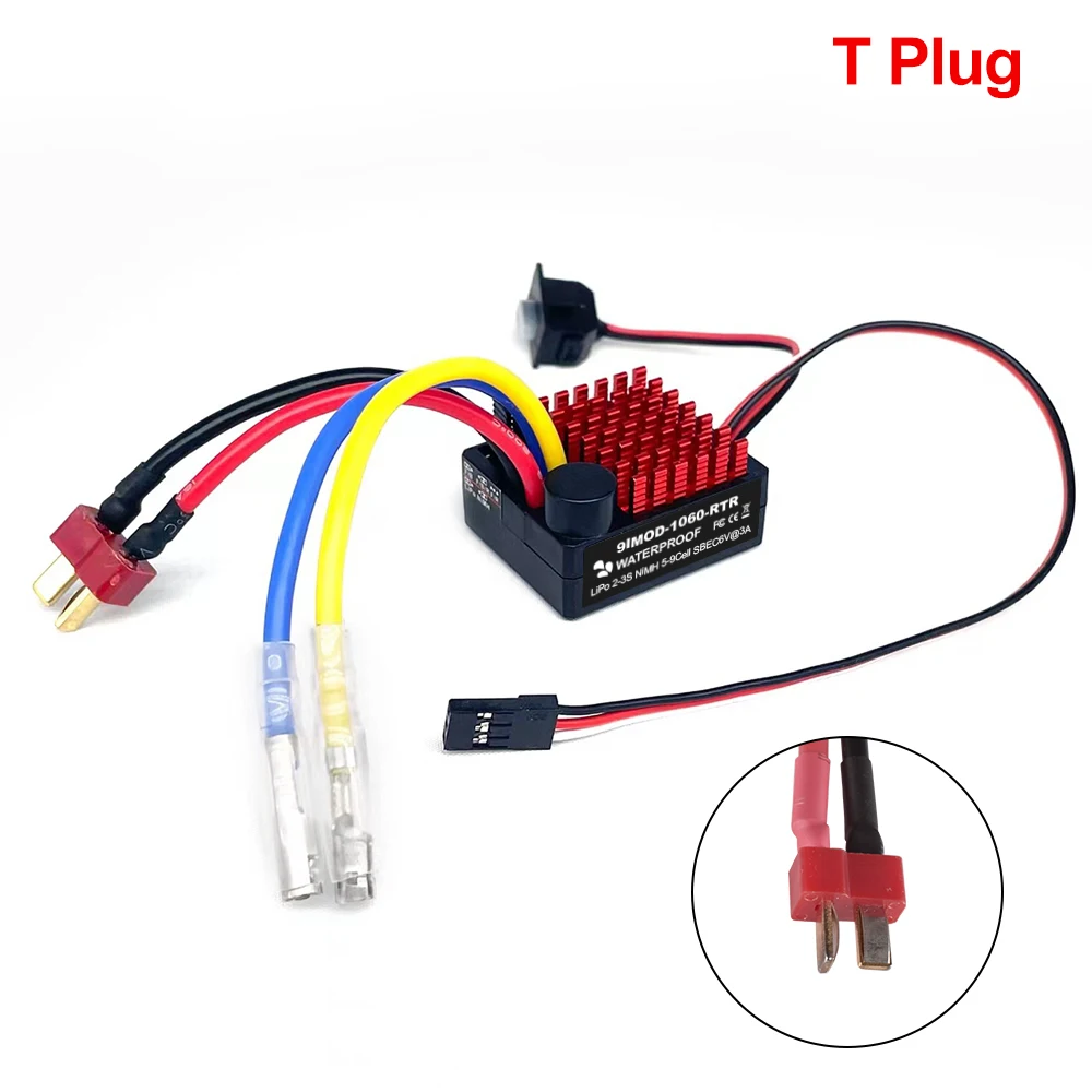9IMOD 60A 80A ESC Geborsteld ESC 2-3S LiPo voor 1/10 1/12 RC Auto Crawler Truck met 550 Motoren