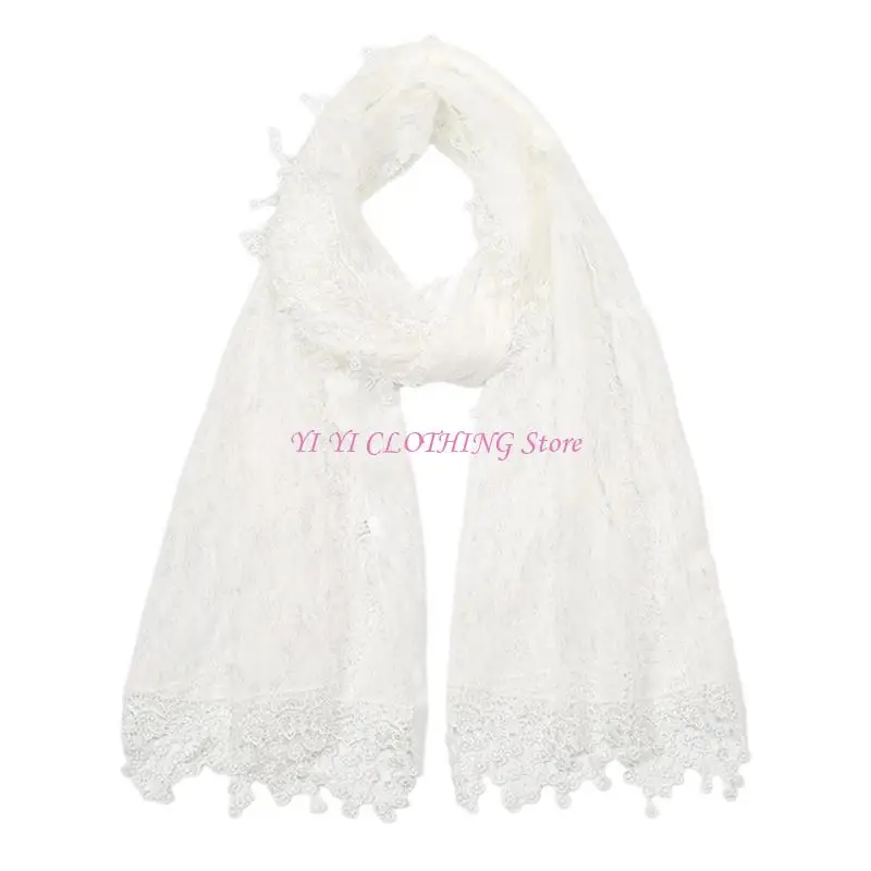 

N5KF Religious Veils for Formal Occasion Elegant Mass Headscarf Wedding Veils for Lady Catholic Church Mantilla Bridal Shawl