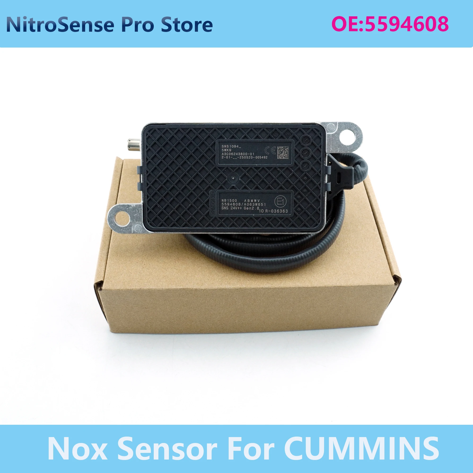 

High Quality New 24V NOx Sensor 5594608 A063W651 Nitrogen Oxygen Sensor for Cummins
