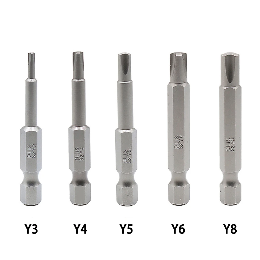 

Drill For Screwdriver Screwdriver Bits Home 1/4Inch Grey Y Type Bit 5Pcs/Set Hex Shank Screwdriver Bits Y Shaped