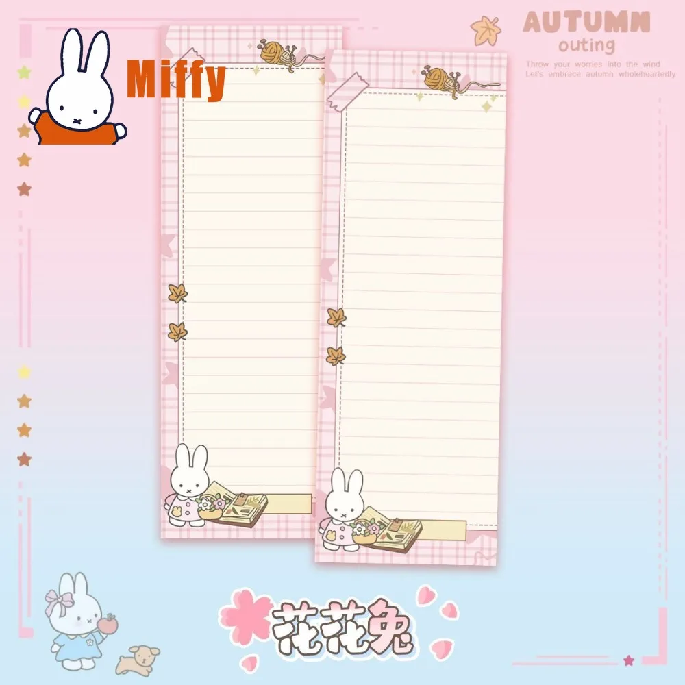Kawaii Miffy Notepad Cute Rabbit Memo Pad Autumn Scrapbook Planner Weekly Todo List School Office Stationery Diary Journal Gift - view 2