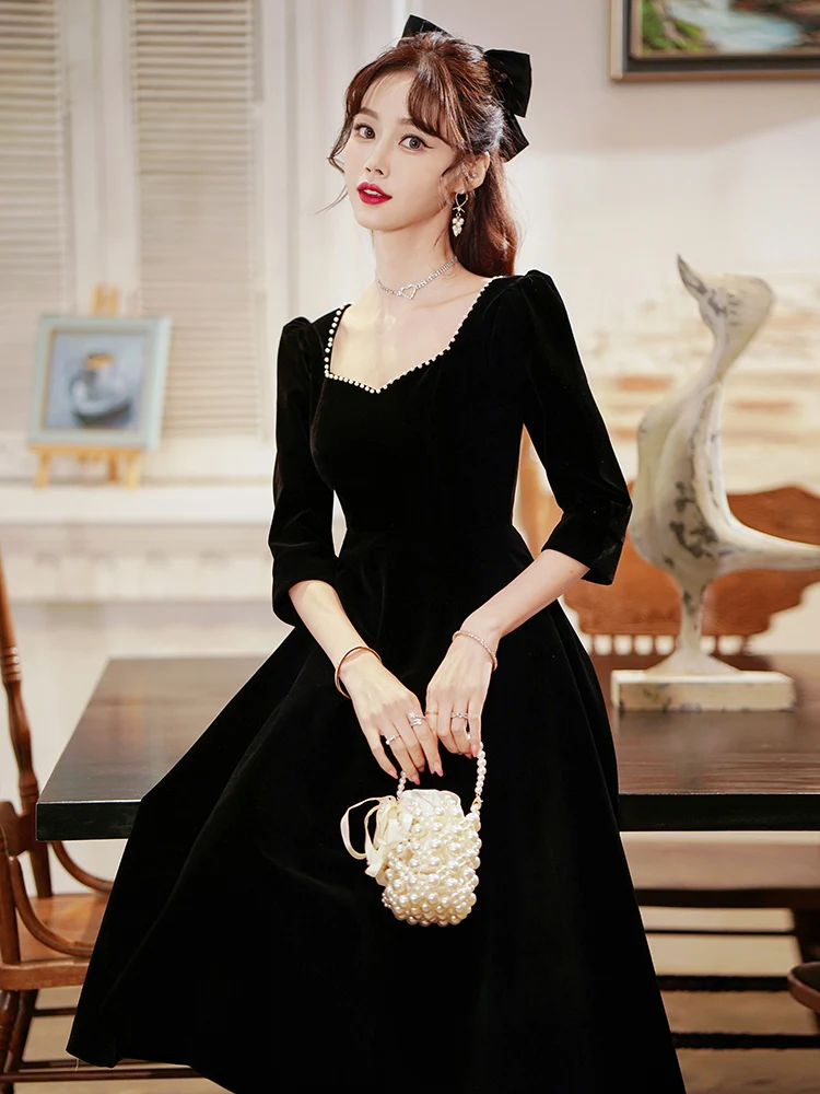 

Ele plus Size Bla Evening Dr Women's Slimming Hide Belly Large Size Par Dr mid Waist Zipper Sle Casual Wear