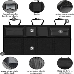 Car Organizer Auto Rear Seat Back Trunk Net Mesh Cargo Storage Bag Pocket Cover Stowing Tidying Interior Camping Accessories