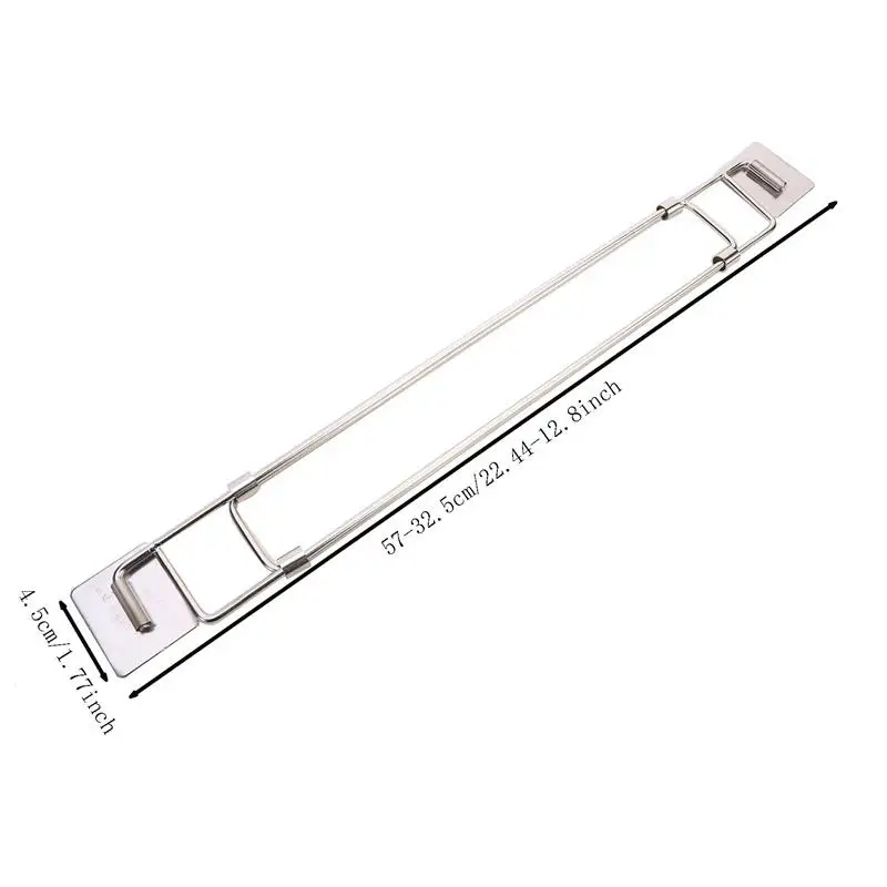 RV Shower Storage Rod - Adjustable Telescopic Corner Shelf For Camper Toiletry Organization 