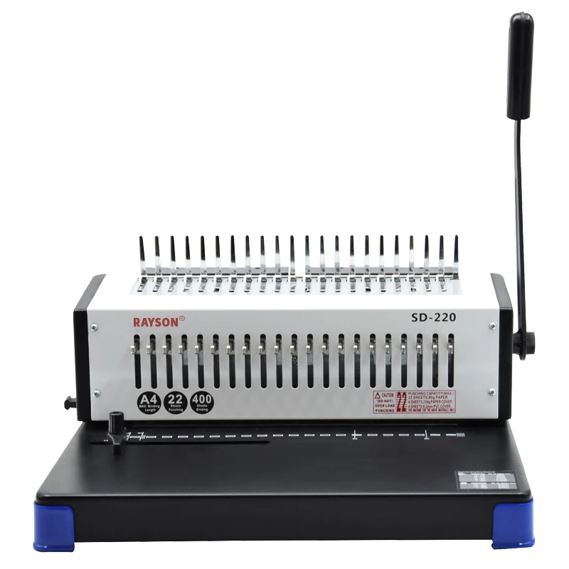 RAYSON SD-220 Comb Binding Machine 22 Sheets Punching Capacity 400 Sheets Binding Capacity Manual A4 Office Use