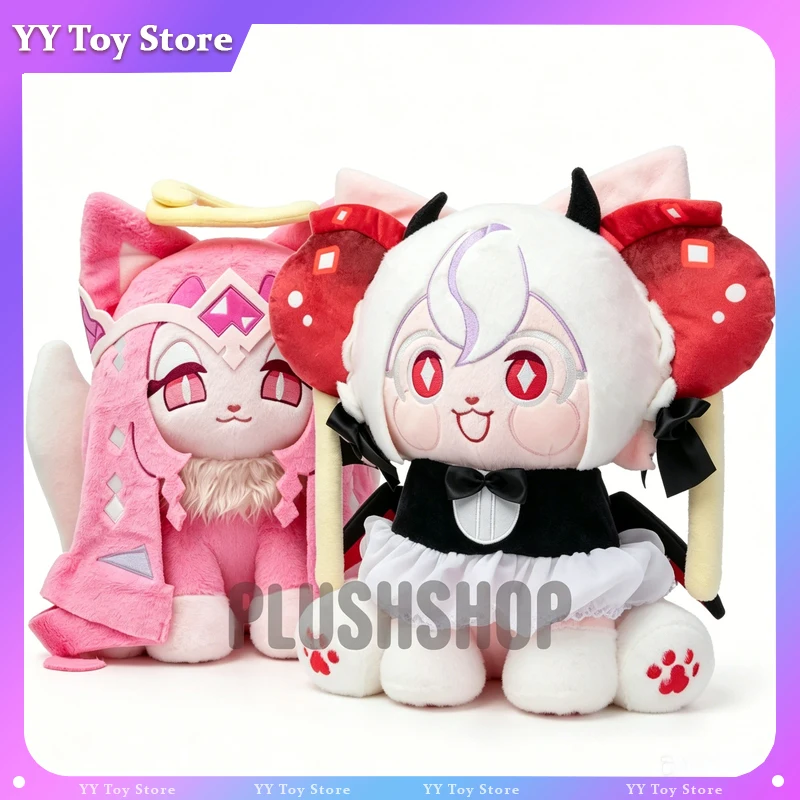 

New Cookie Run Kingdom Plush Toy White Lily Cat Game Character Plush Doll Kawaii Home Ornament Collection Birthday Gift For Fans