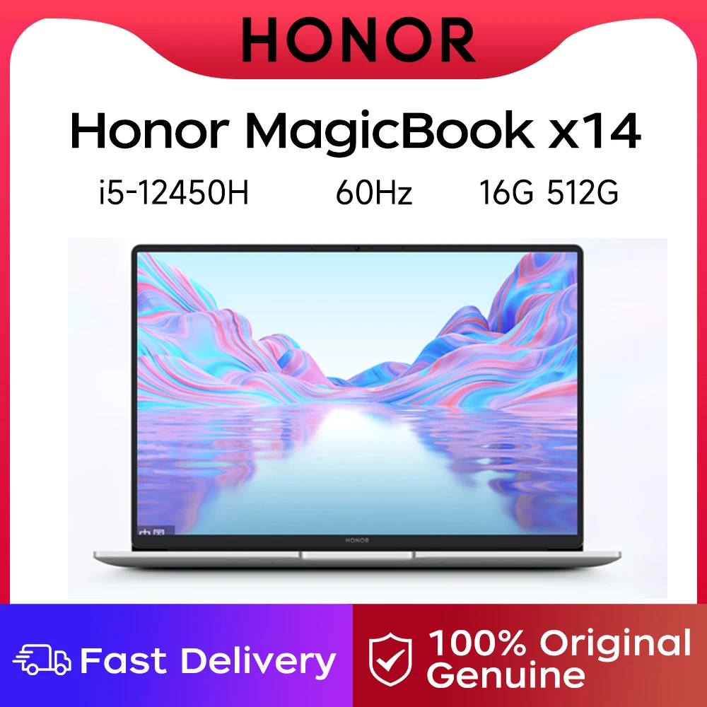Honor Laptop MagicBook X 14 14-inch 2023 12th Gen Core i5 12450H 16GB 512GB/1TB SSD 60Hz IPS screen laptop