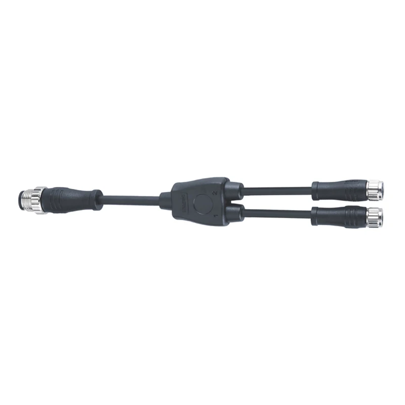 China Supplier  M12 a Code Male Connector Split to M8 a Code Female Connector Molded Cable 1m 2m 5m