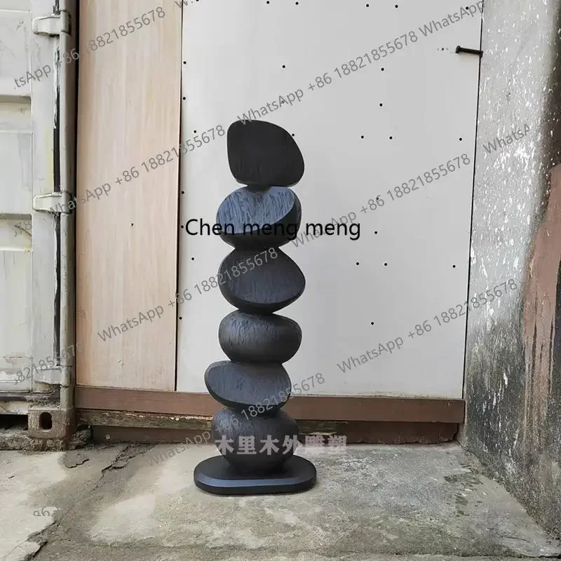 H178Sales department Abstract wood carving ornaments, solid wood art sculpture display