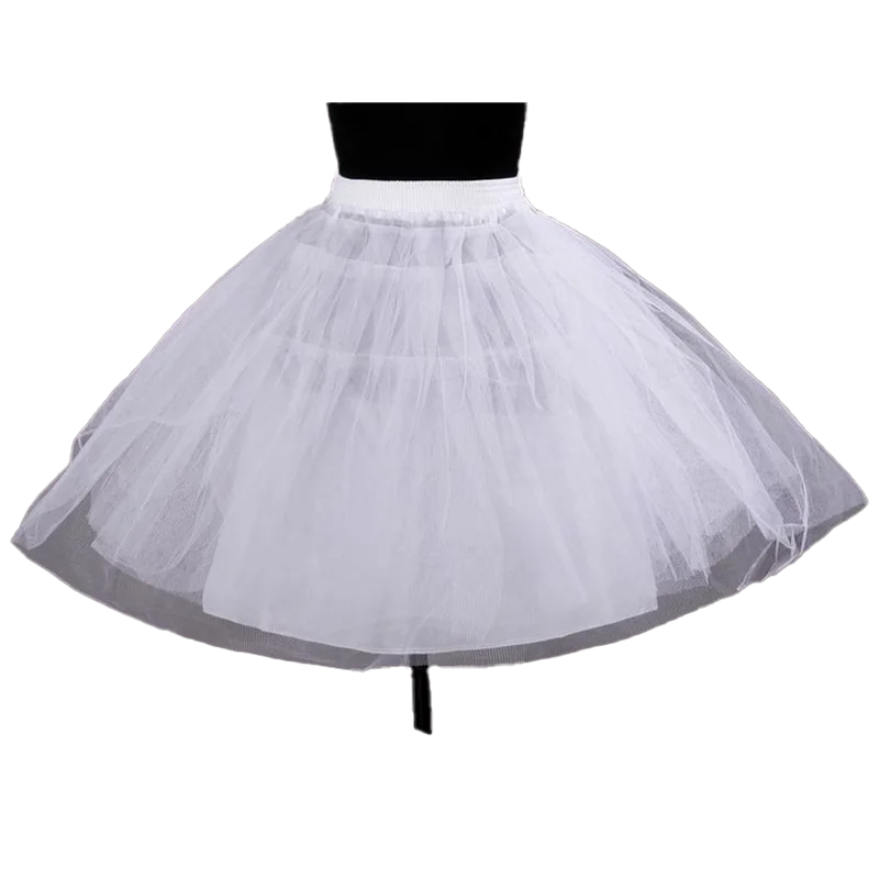 

3 Layers Girls Slip Flower Girl Petticoat Crinoline Hoopless Skirt Underskirt for Kids