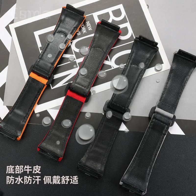 25mm for Richard Mille Nylon Canvas Watch Strap Rm50 53 Series Waterproof Sweat-Proof Ge Ya hook and loop fastener Watch Band