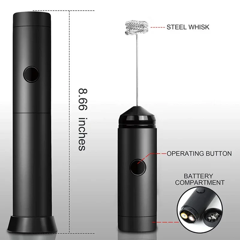 مزبد الحليب الكهربائي متعدد الوظائف قوي مزدوج الربيع قشر البيض خلاط الحليب المنزلية القهوة لاتيه كابتشينو أداة المطبخ T