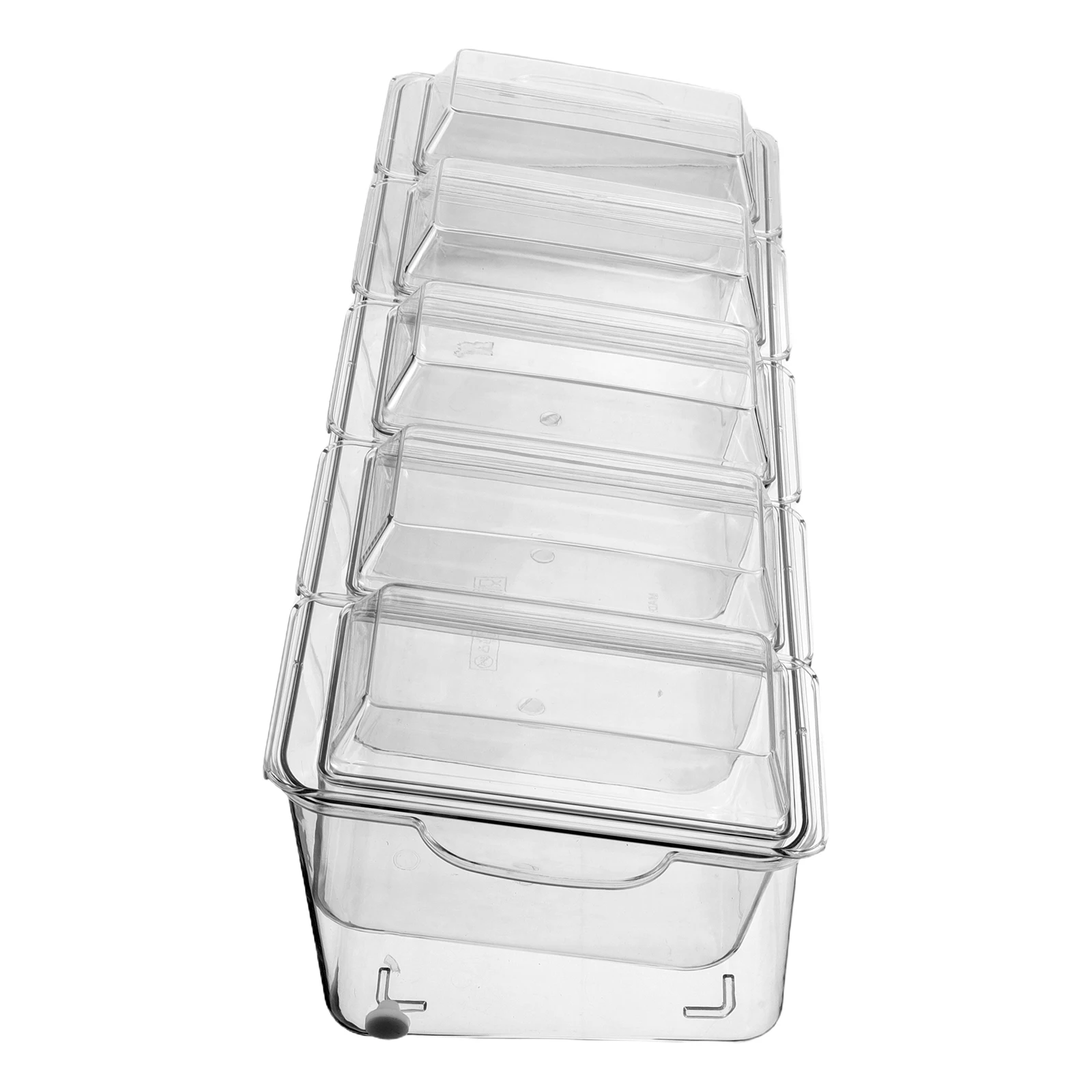 

1Set Chilled Salad Storage Box Food Grade Plastic Divided Container Removable Compartments Party Picnic Snack Tray
