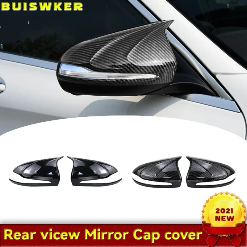 Carbon Fiber Look Door Mirror Cap Covers for Mercedes B C E S CLS GLA GLB GLC W205 W247 H247 X247 X253 C253 W222 C217 W213 C257