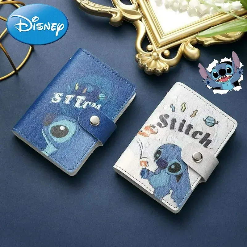 

Disney Cartoon Stitch Bank Card Holder Lilo and Stitch Leather ID Card Holder Coin Purse Environmentally Friendly Material Gift