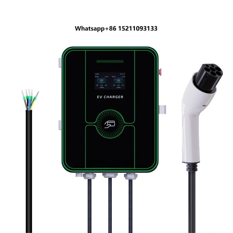 New Release Dual-Gun AC EV Charger Wallbox IP65 22kW 220-240V 16/32A Type 1/2/GBT for Commercial Use