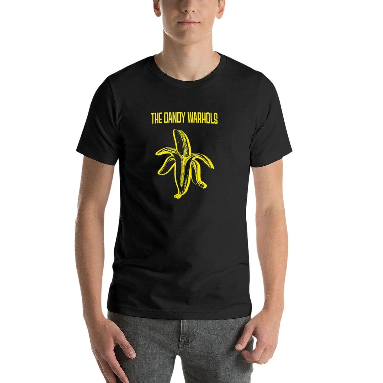 The Dandy Warhols Banana Logo T-Shirt vintage clothes Blouse for a boy heavy weight t shirts for men image 4