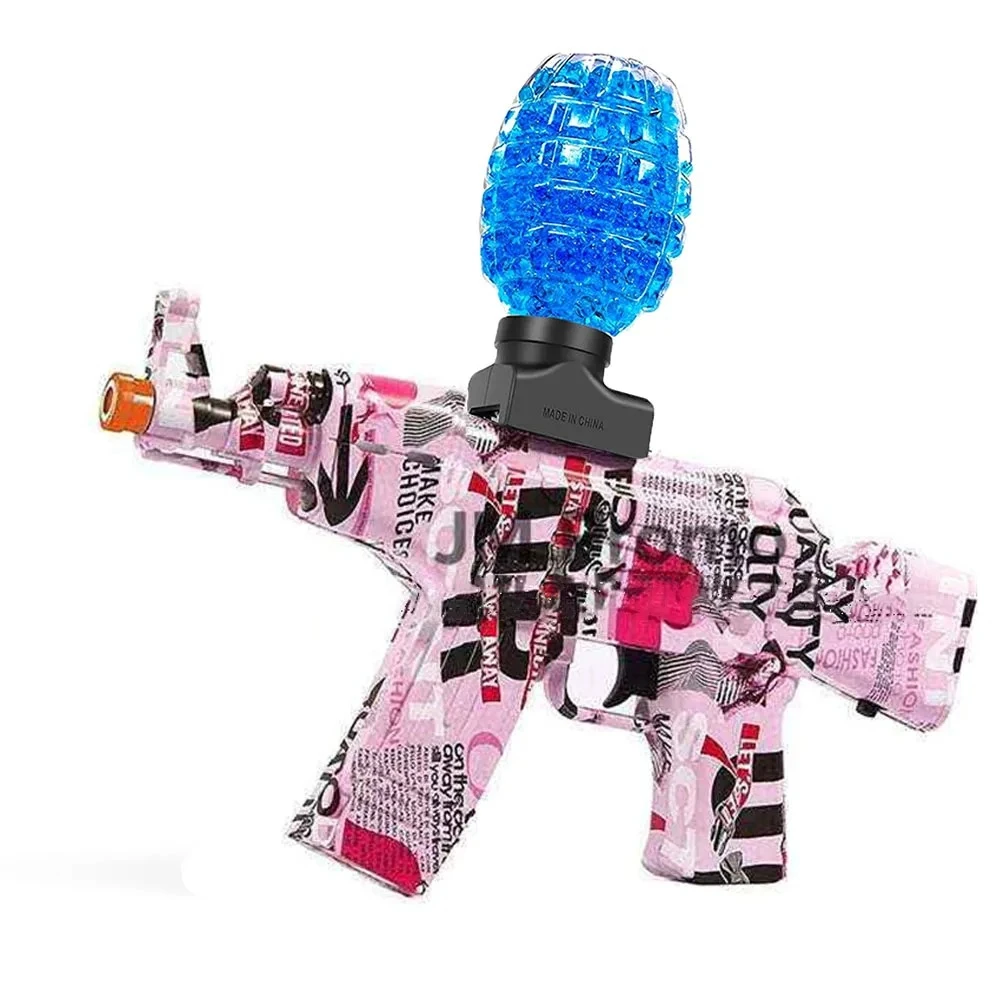 Pistola elétrica de respingos, bola de gel, pistola blaster para meninos e meninas, presente de aniversário