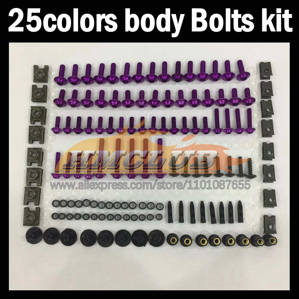 268ps Full Screws Kit Body bolt For KAWASAKI NINJA ZX-6R ZX 6R 6 R ZX6R 94 95 96 97 1994 1995 1996 1997 Fairing bolts screw NutS