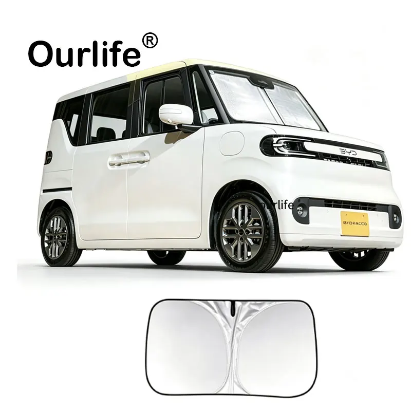Car Front Windshield Sunshade Heat Insulation Sun Visor Summer Cooling Auto Accessories For BYD RACCO 2026 2027 Foldable