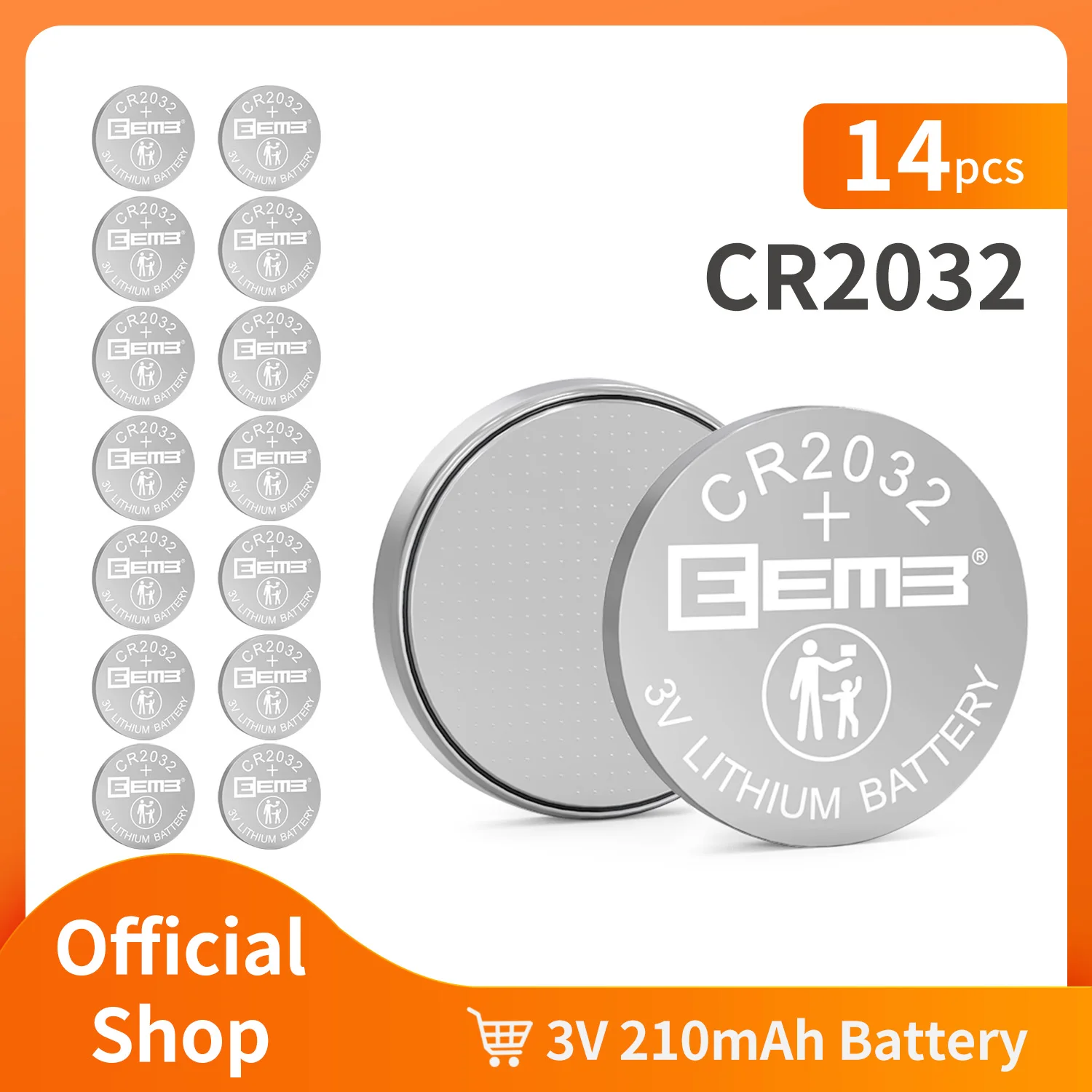 Литиевая батарея CR2032 3 в BR2032 DL2032 ECR2032, 14 шт., кнопочные батареи CR 2032, монетница для беспроводных домашних животных, детских ключей