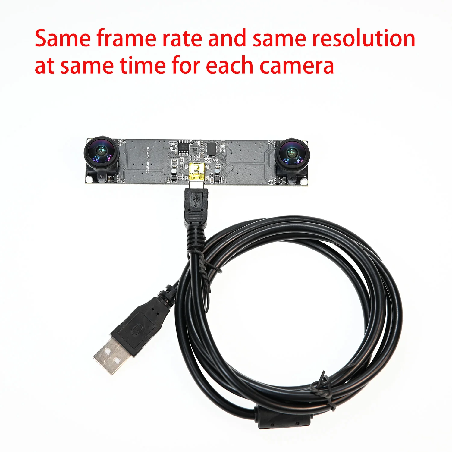 GXIVISION 720P USB Camera Module, Driver-Free,Binocular Simultaneous,For VR ranging,3D Depth Detection, Face Recognition