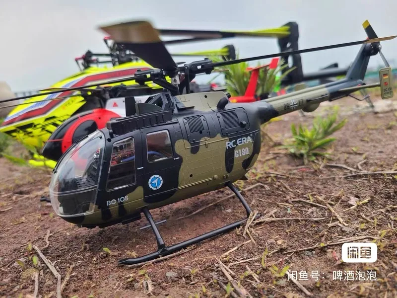 RC Era RC Helicopter C180 Bo105 1:25 Scale Six-Channel Smart Positioning Remote Control Model for Adult Outdoor Flying Hobby